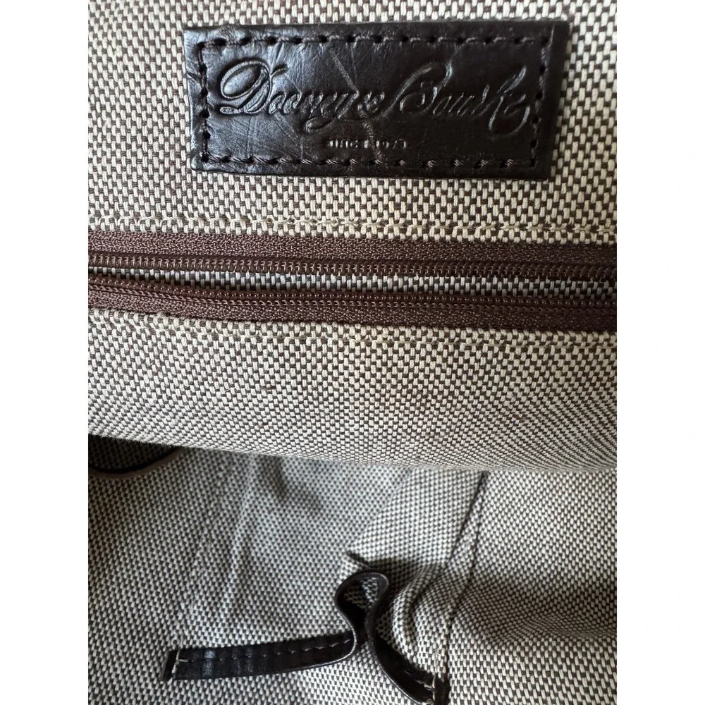 Dooney‎ & Bourke Yellow Mustard Backpack With Brown Leather Handle and Straps